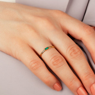 Minimalist Wedding Ring Emerald Wedding Ring Engagement Ring By Crown Minimalist