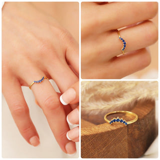 Minimalist Sapphire Stacking Ring