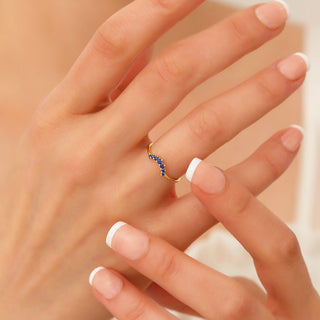 Minimalist Sapphire Stacking Ring