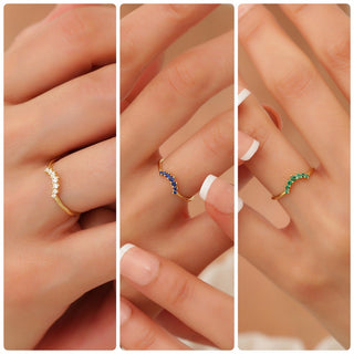 Minimalist Sapphire Stacking Ring