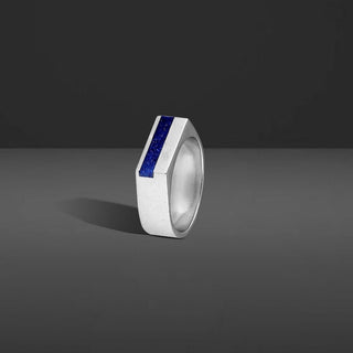 925 Sterling Silver Lapis Lazuli Signet Men's Ring