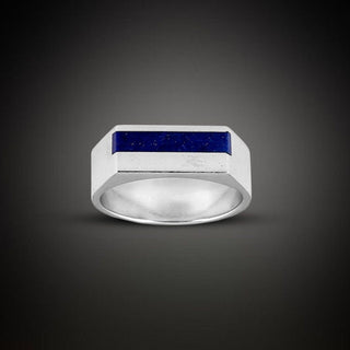 925 Sterling Silver Lapis Lazuli Signet Men's Ring