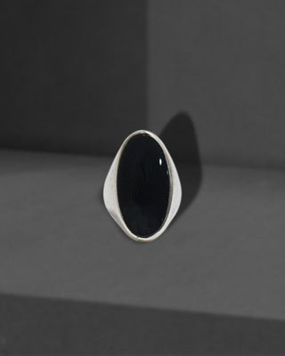 Black Onyx Gemstone 925 Sterling Silver Men's Ring