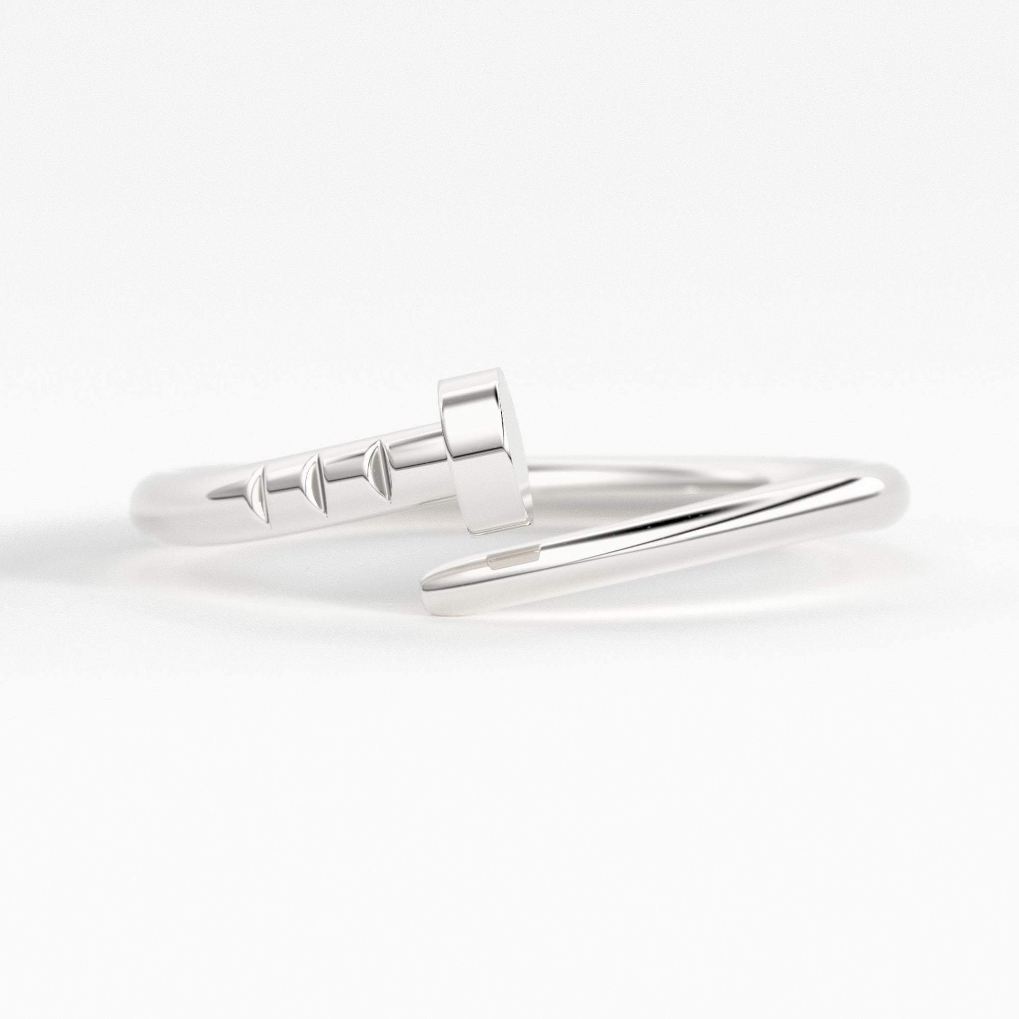 Minimalist Spiral Nail Ring Wedding Ring Engagement Ring Best Ring Crown Minimalist